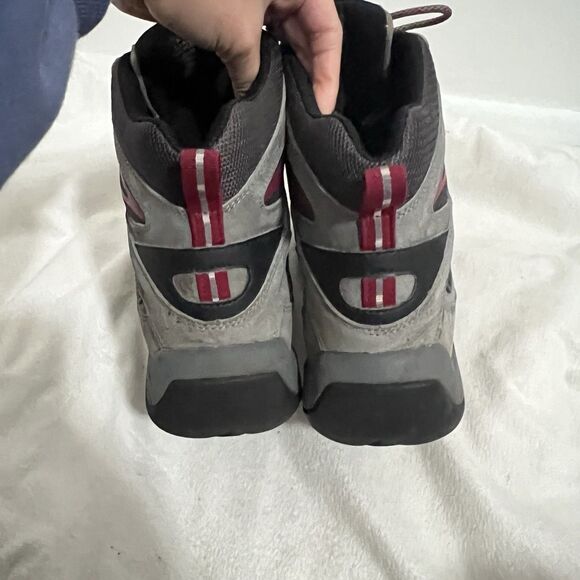 LL Bean Trail Model 3 Hiking Boots Men 14 Medium NO SOLES Gray Suede Waterproof - Picture 4 of 7